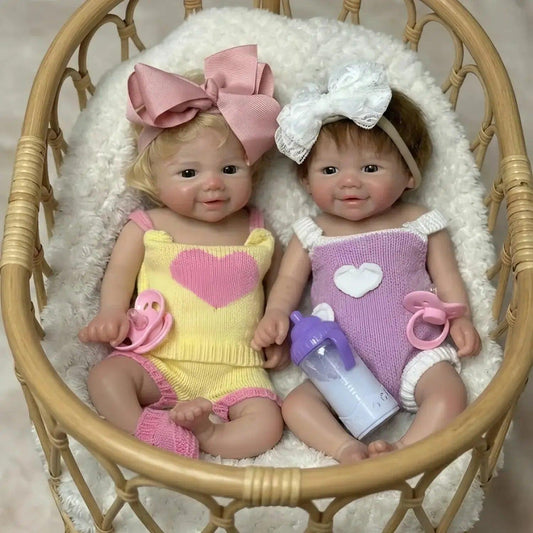  Silicone Reborn Baby Doll Rooted Hair Open Mouth Elite -  ToylandEU™
