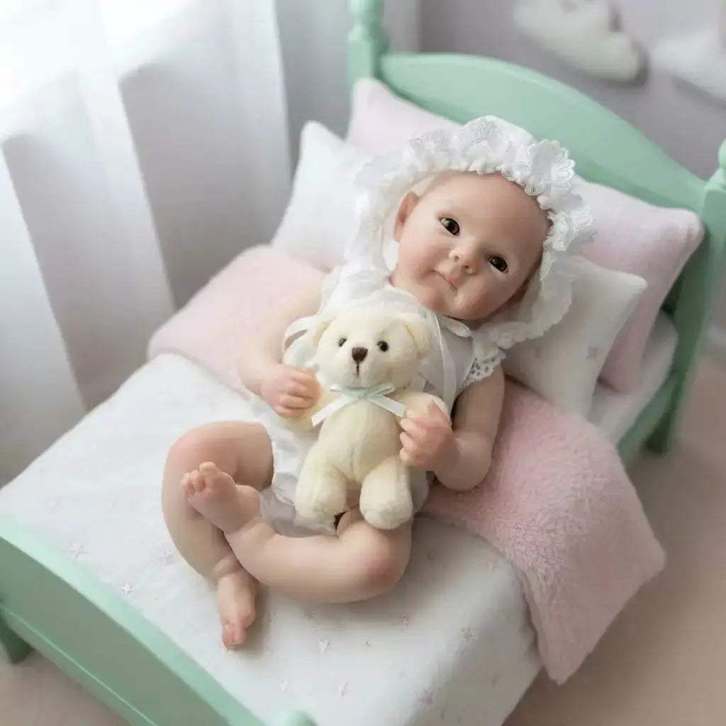 Silicone Reborn Baby Dolls 33cm Open Mouth Washable Body - ToylandEU