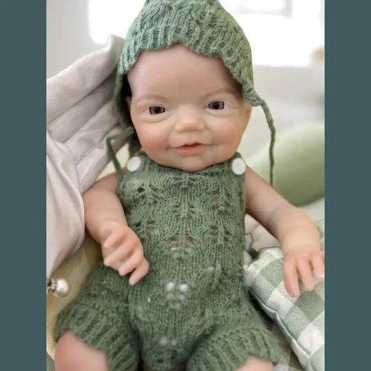  Silicone Reborn Boy Doll Open Mouth 3D Painted Soft -  ToylandEU™