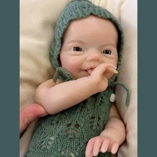  Silicone Reborn Boy Doll Open Mouth 3D Painted Soft -  ToylandEU™