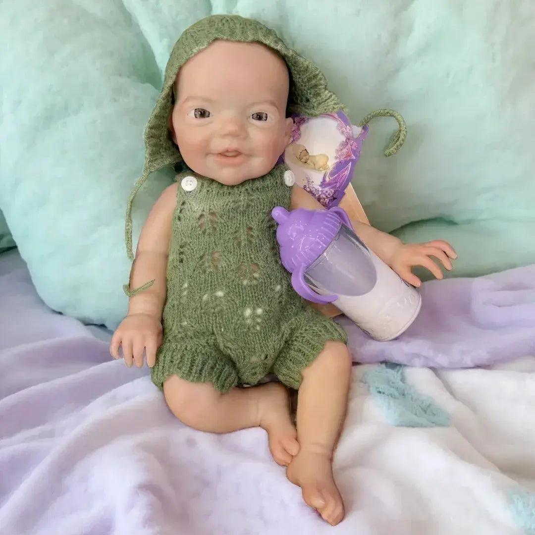  Silicone Reborn Boy Doll Open Mouth 3D Painted Soft -  ToylandEU™