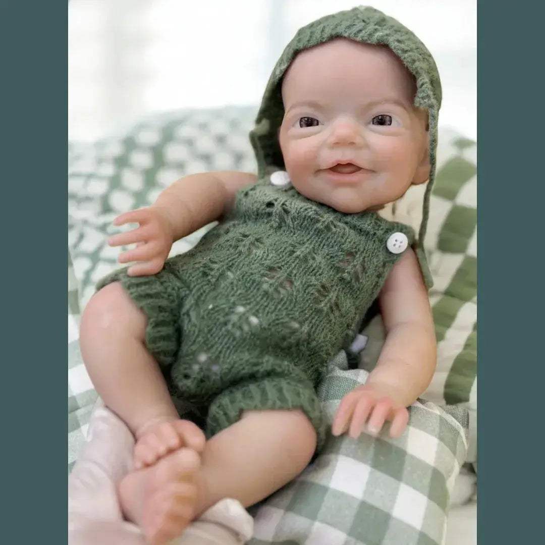 Silicone Reborn Boy Doll Open Mouth With 3D Painted Skin - ToylandEU