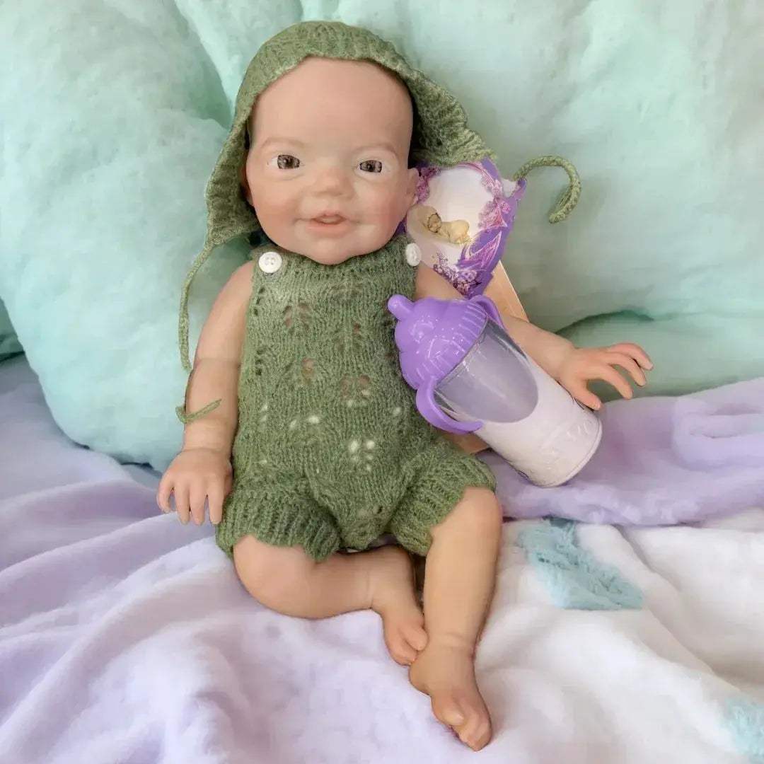 Silicone Reborn Boy Doll Open Mouth With 3D Painted Skin - ToylandEU