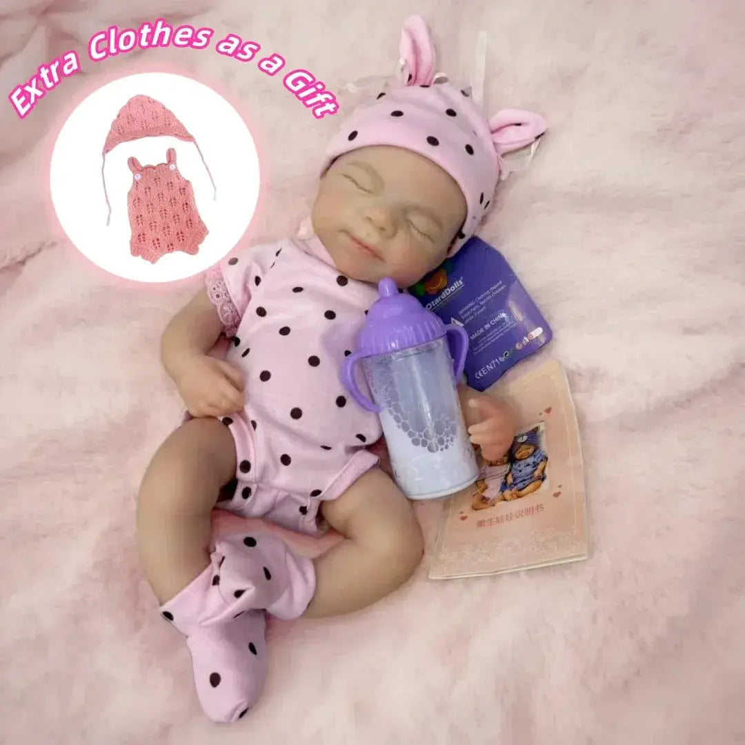 Silicone Reborn Doll 13 Inch Open Mouth 3D Painted - ToylandEU