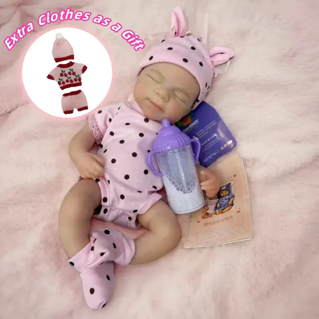 Silicone Reborn Doll 13 Inch Open Mouth 3D Painted - ToylandEU