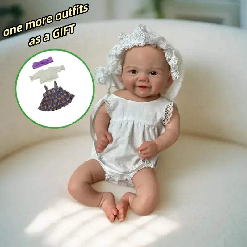 Silicone Reborn Doll 13 Inch Soft Touch Vivienne Girl - ToylandEU