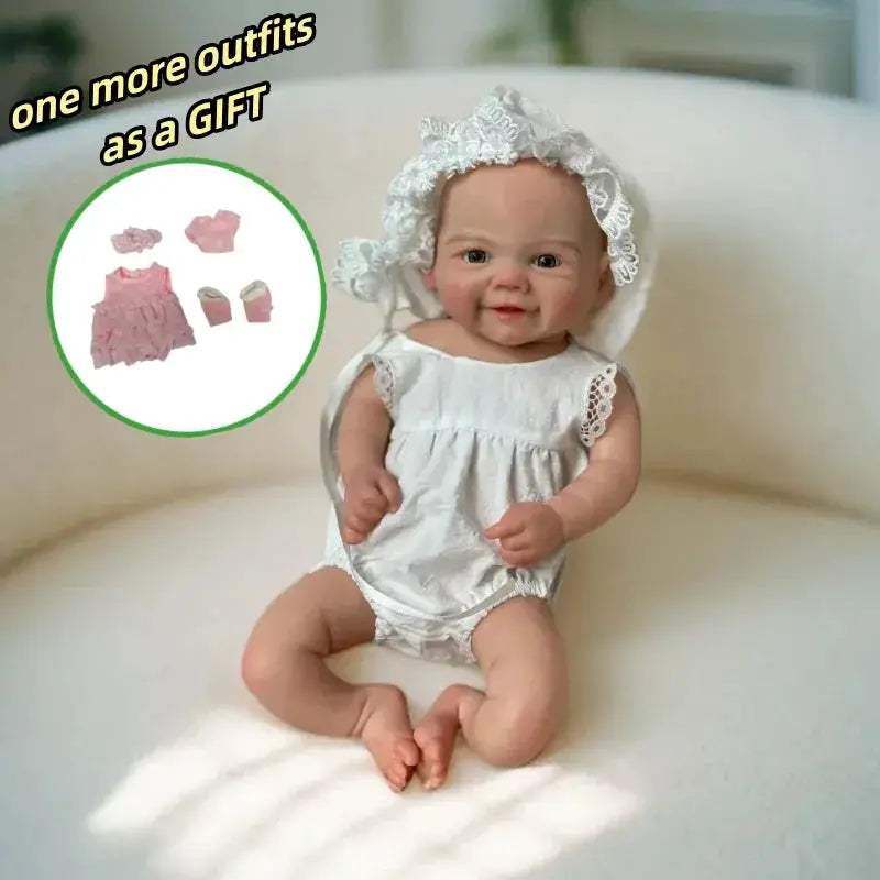 Silicone Reborn Doll 13 Inch Soft Touch Vivienne Girl - ToylandEU