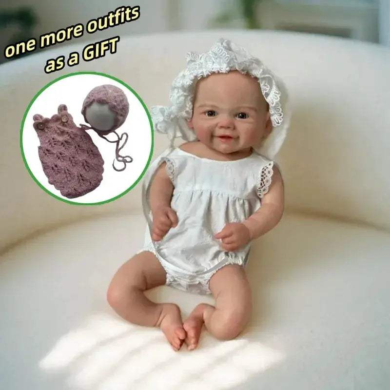 Silicone Reborn Doll 13 Inch Soft Touch Vivienne Girl - ToylandEU