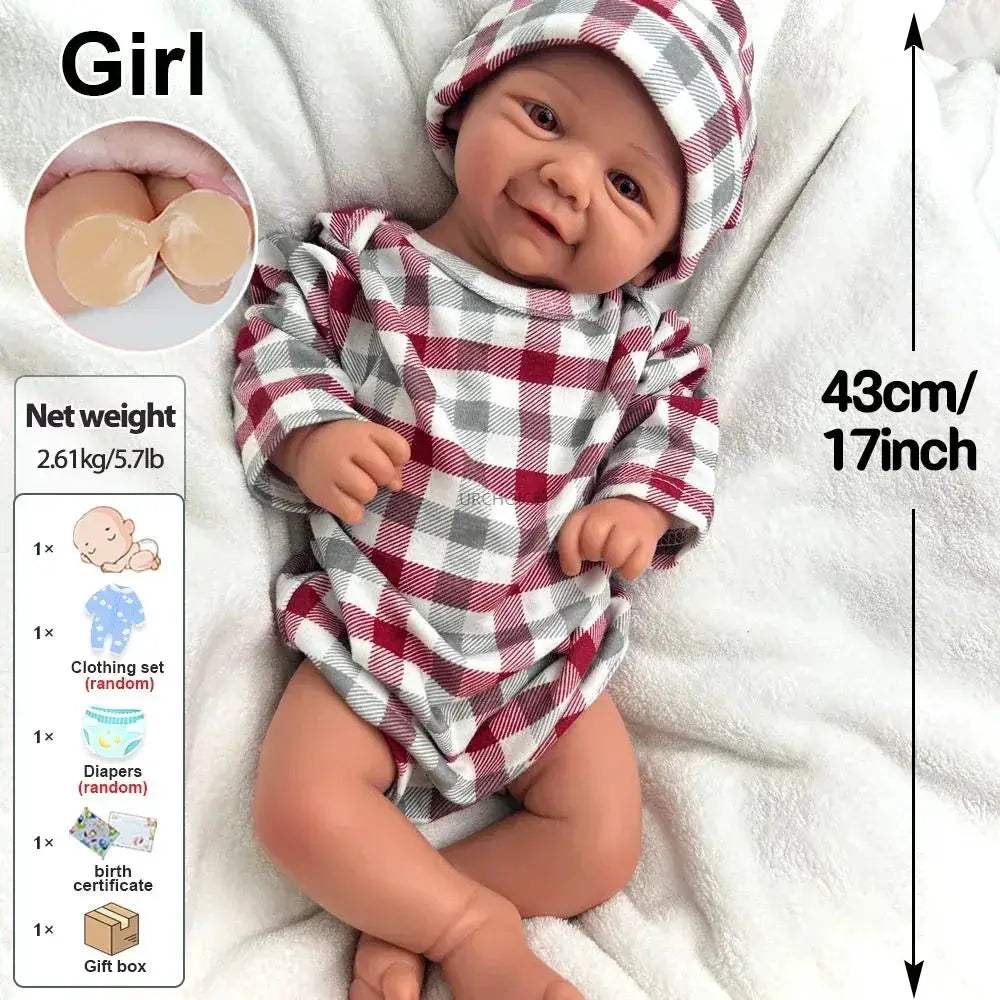  Silicone Reborn Doll 17 Inch Realistic Girl Companion -  ToylandEU™