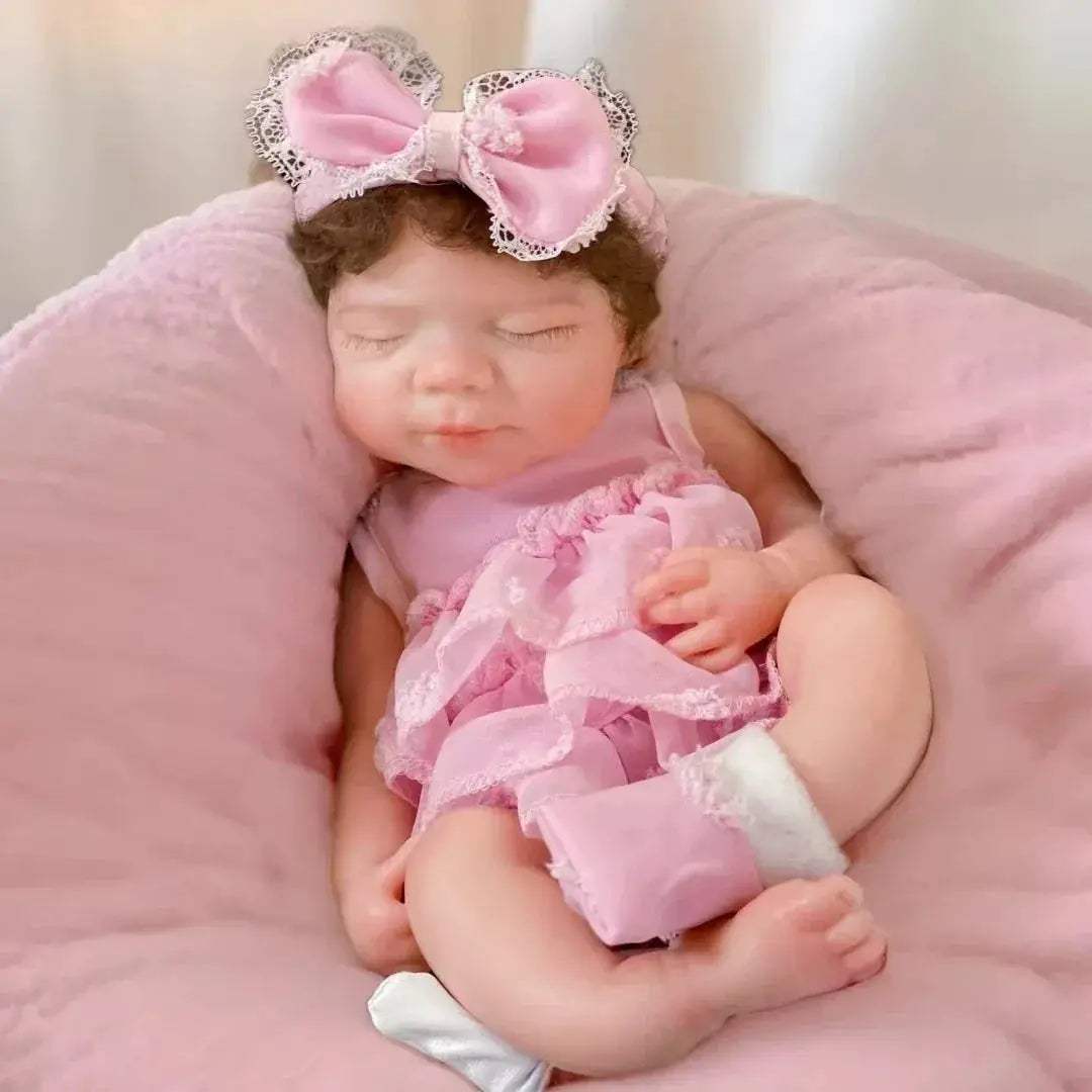 Silicone Reborn Doll 33cm Lifelike Painted Skin Open Mouth - ToylandEU