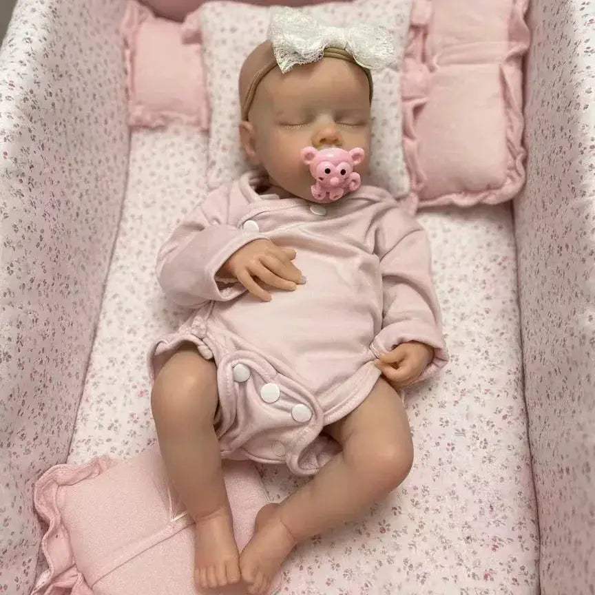 Silicone Reborn Doll 42cm Soft Touch Open Mouth Twins Girl - ToylandEU
