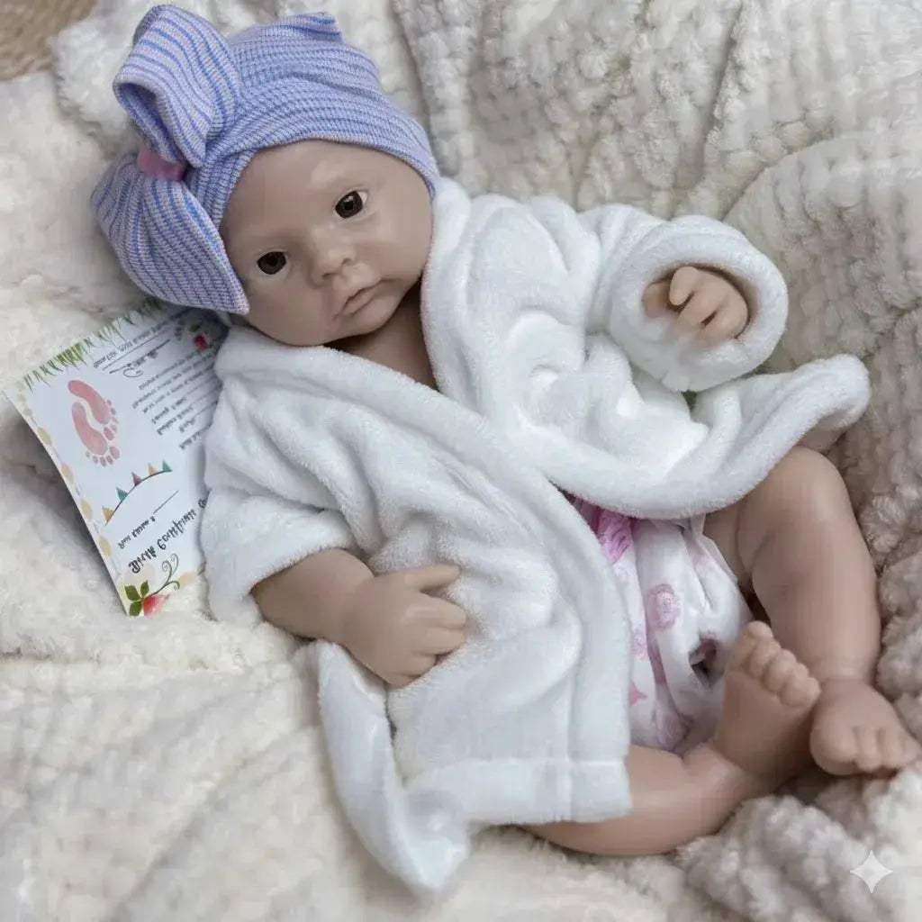 Silicone Reborn Doll 45cm Meadow Open Mouth Washable Soft Touch - ToylandEU