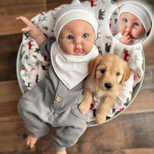 Silicone Reborn Doll 45cm Open Mouth Handmade Girl -  ToylandEU™