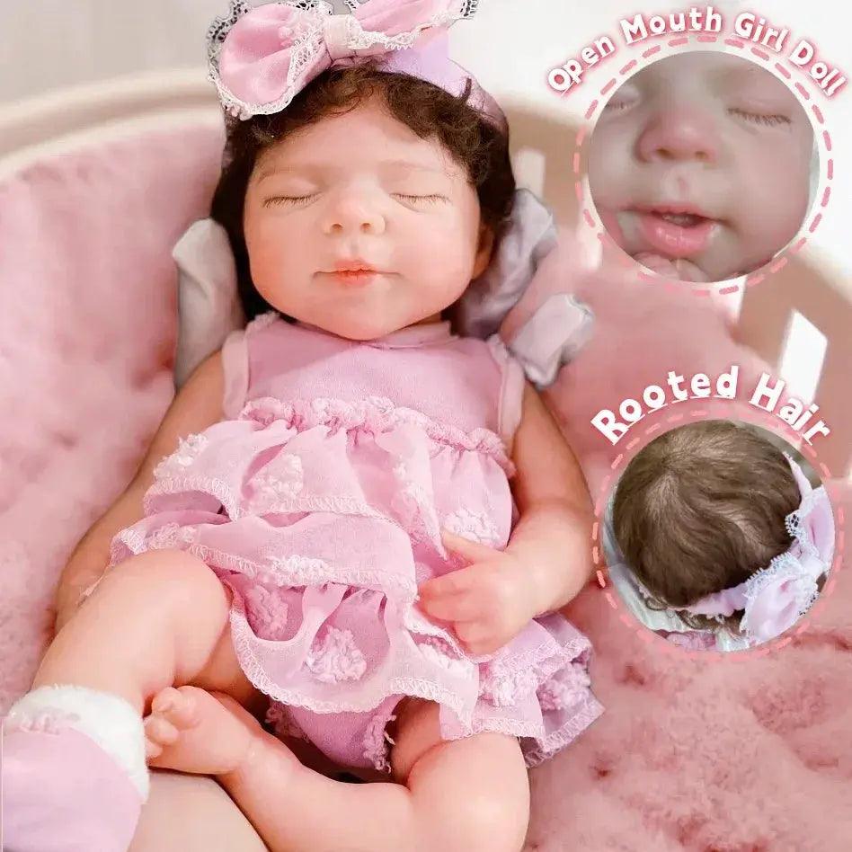  Silicone Reborn Doll Lifelike Painted Skin Open Mouth -  ToylandEU™