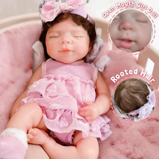  Silicone Reborn Doll Lifelike Painted Skin Open Mouth -  ToylandEU™