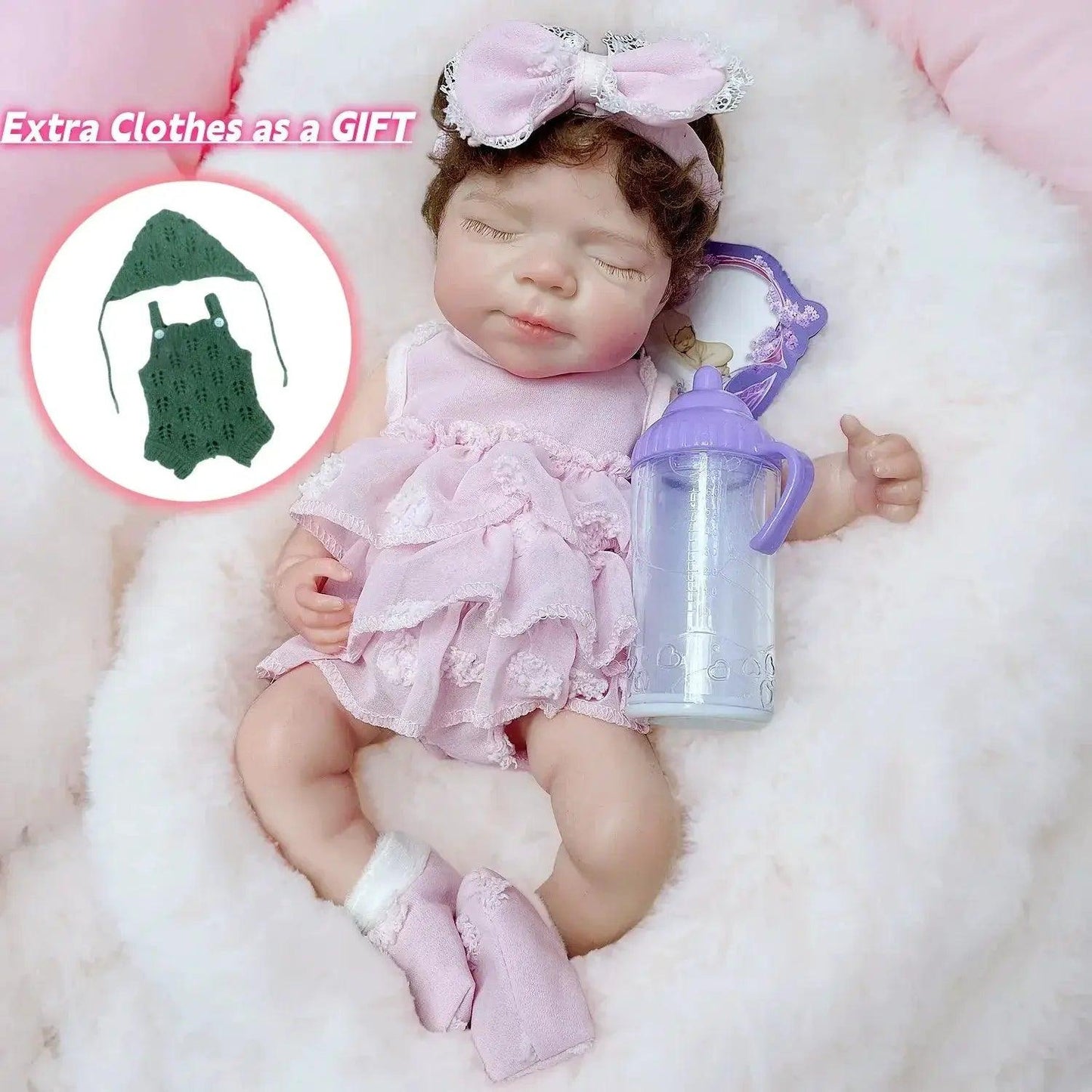  Silicone Reborn Doll Lifelike Painted Skin Open Mouth -  ToylandEU™