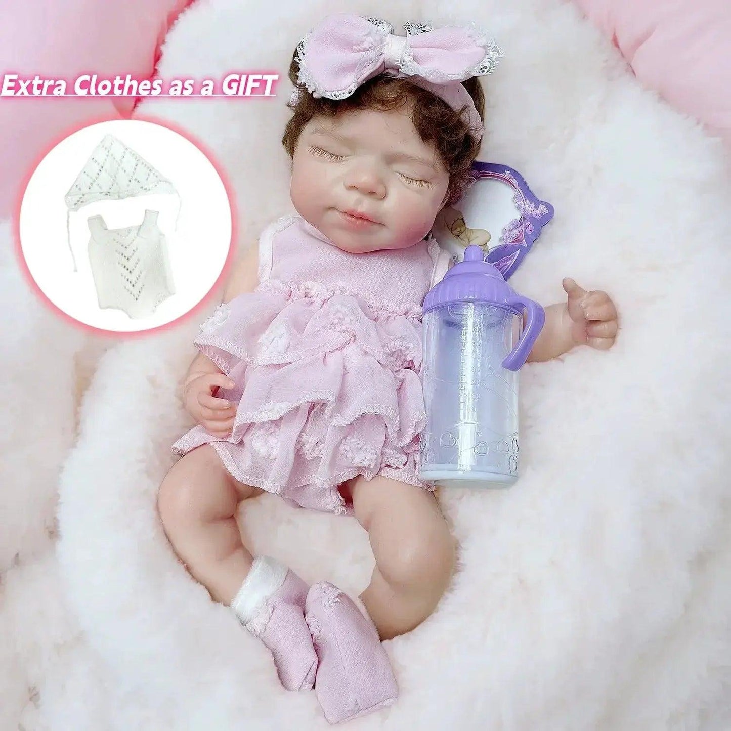  Silicone Reborn Doll Lifelike Painted Skin Open Mouth -  ToylandEU™