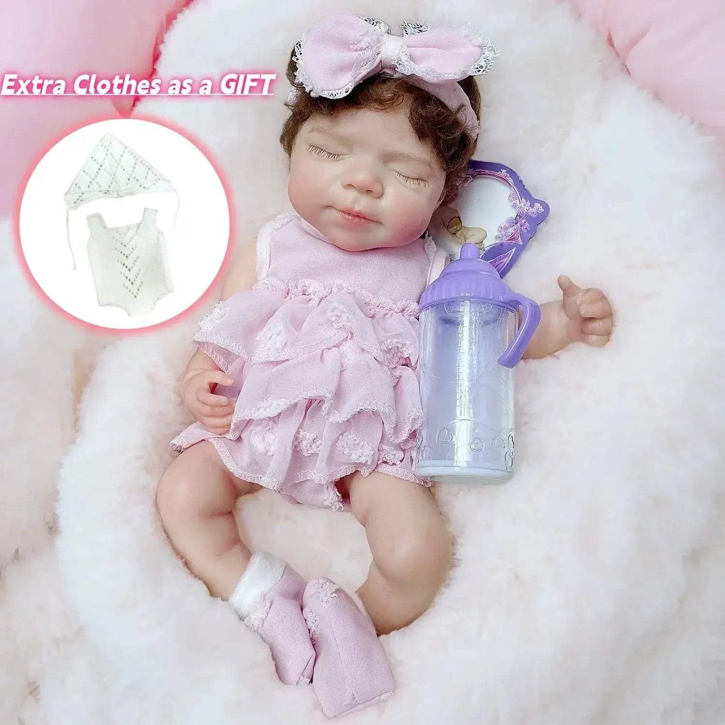 Silicone Reborn Doll Lifelike Painted Skin Open Mouth -  ToylandEU™