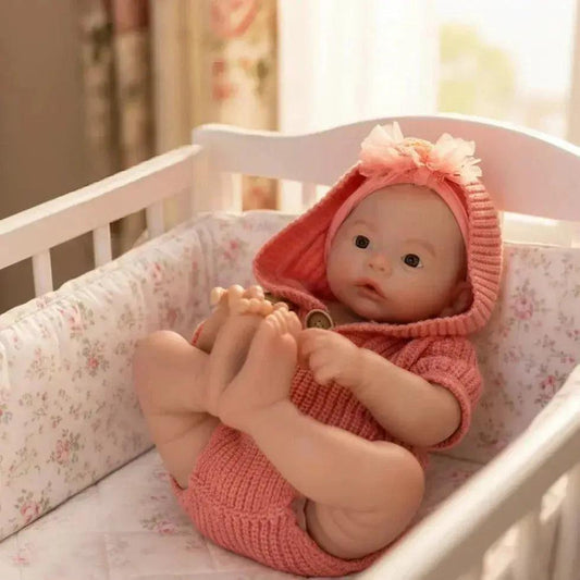  Silicone Reborn Doll Meadow 45cm Open Mouth Washable -  ToylandEU™