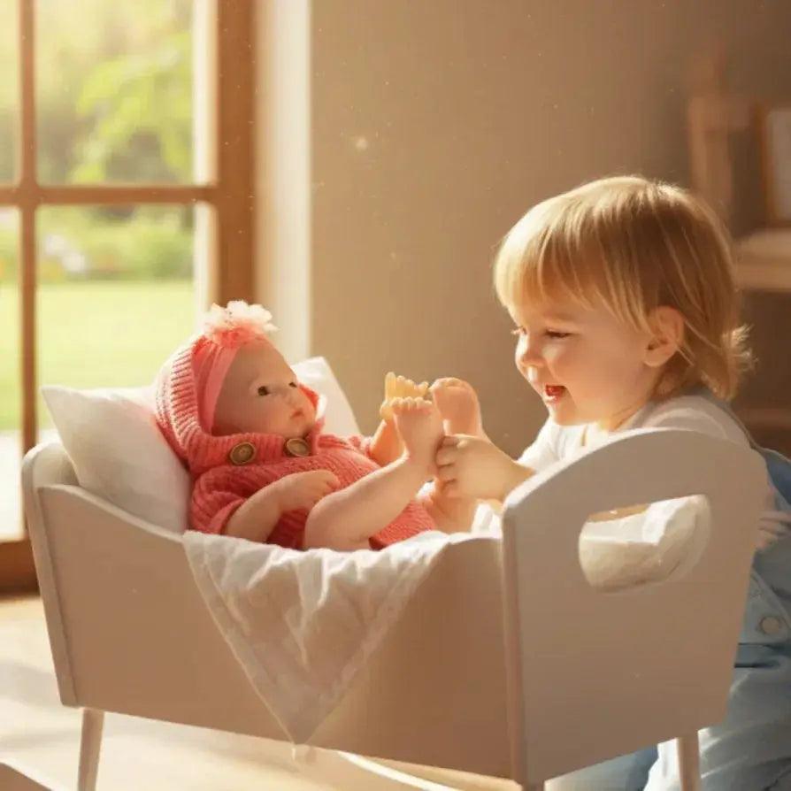  Silicone Reborn Doll Meadow 45cm Open Mouth Washable -  ToylandEU™