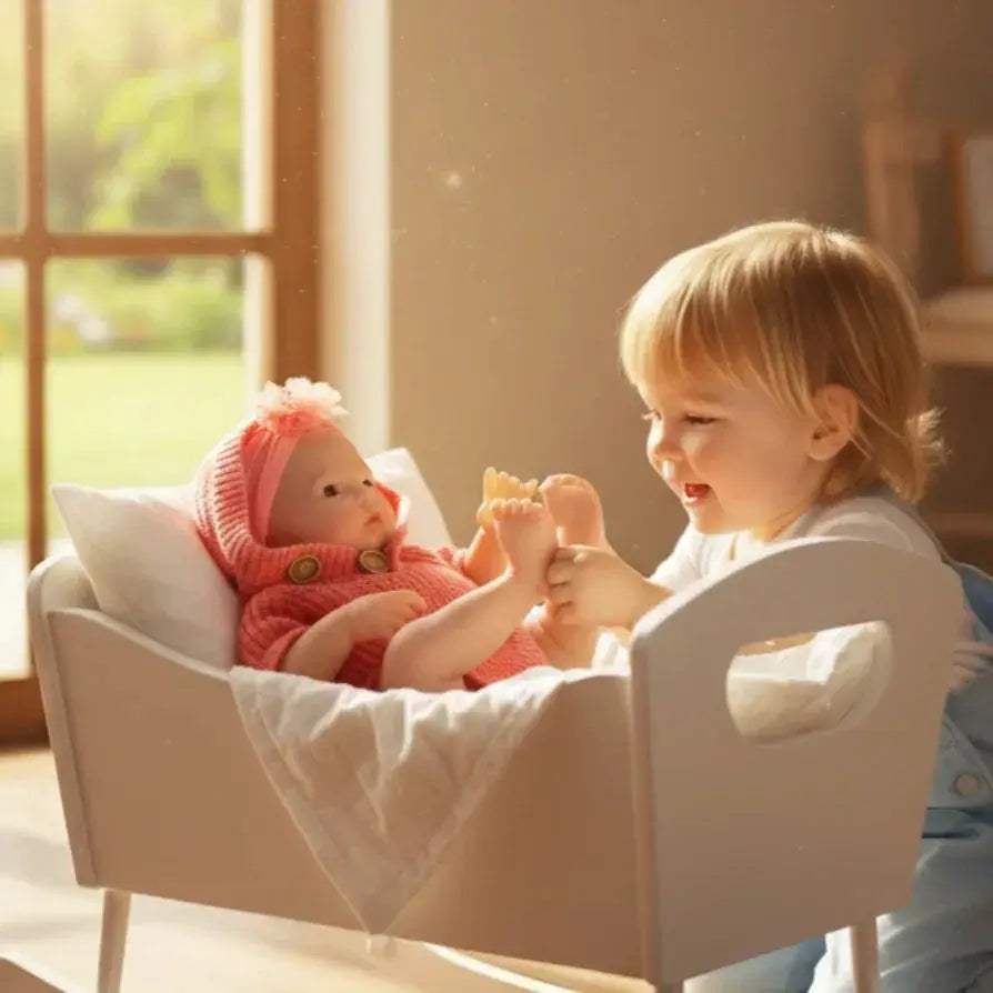  Silicone Reborn Doll Meadow 45cm Open Mouth Washable -  ToylandEU™