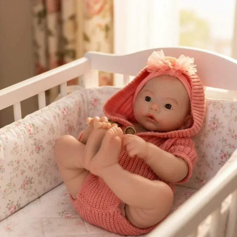  Silicone Reborn Doll Meadow 45cm Open Mouth Washable -  ToylandEU™