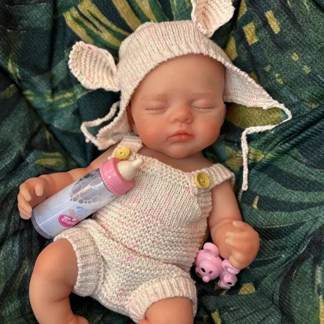 Silicone Reborn Doll Open Mouth 13 Inch Soft Washable Body - ToylandEU