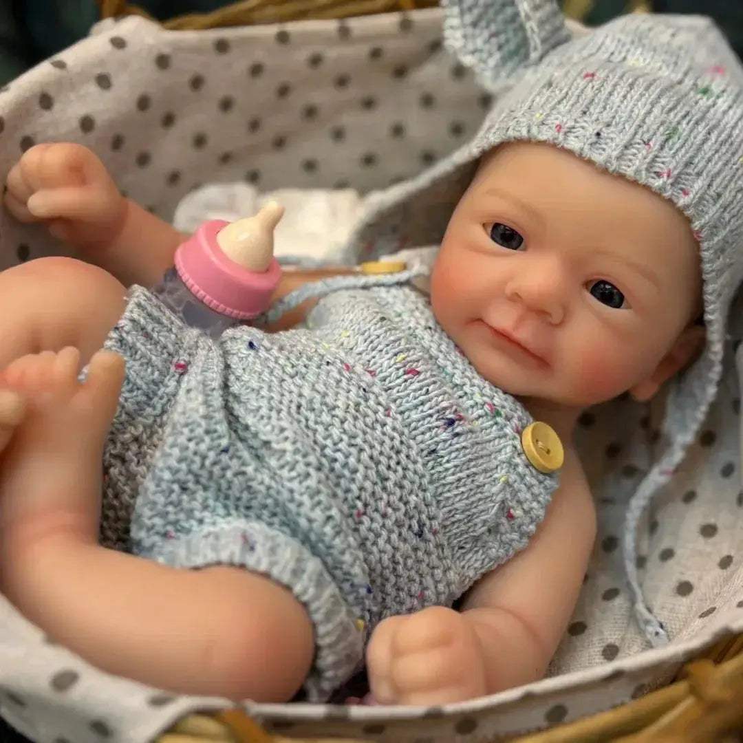 Silicone Reborn Doll Open Mouth 13 Inch Soft Washable Body - ToylandEU