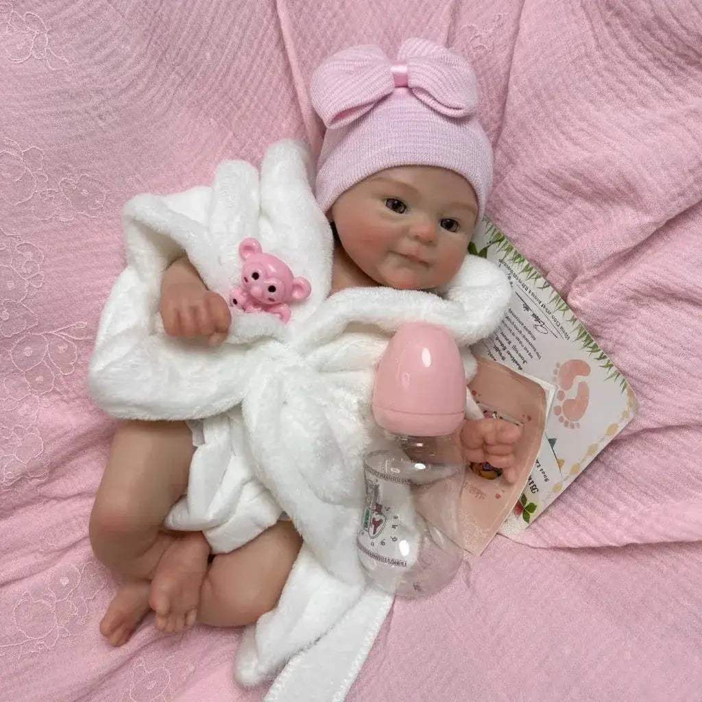  Silicone Reborn Doll Open Mouth 13In Painted Skin -  ToylandEU™