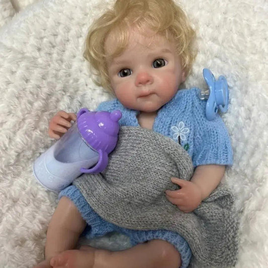  Silicone Reborn Doll Open Mouth Rooted Hair Soft Finish -  ToylandEU™