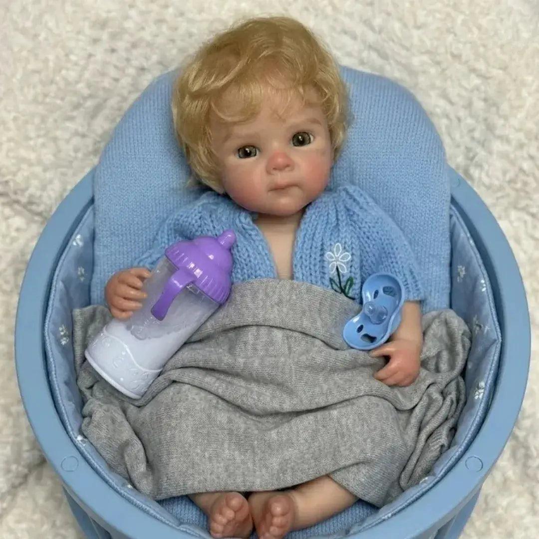  Silicone Reborn Doll Open Mouth Rooted Hair Soft Finish -  ToylandEU™