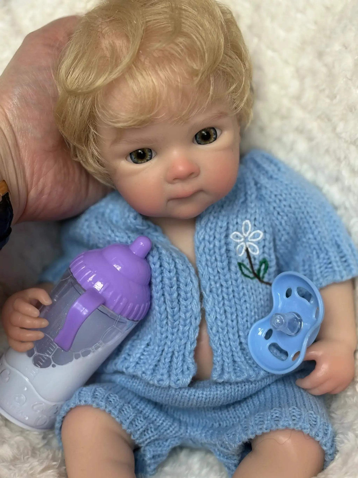  Silicone Reborn Doll Open Mouth Rooted Hair Soft Finish -  ToylandEU™