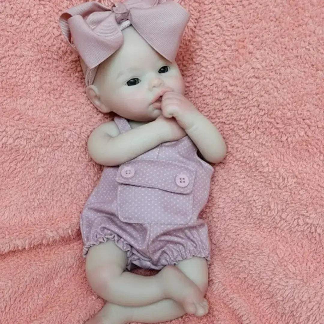 Silicone Reborn Doll Open Mouth With Painted Soft Skin - ToylandEU