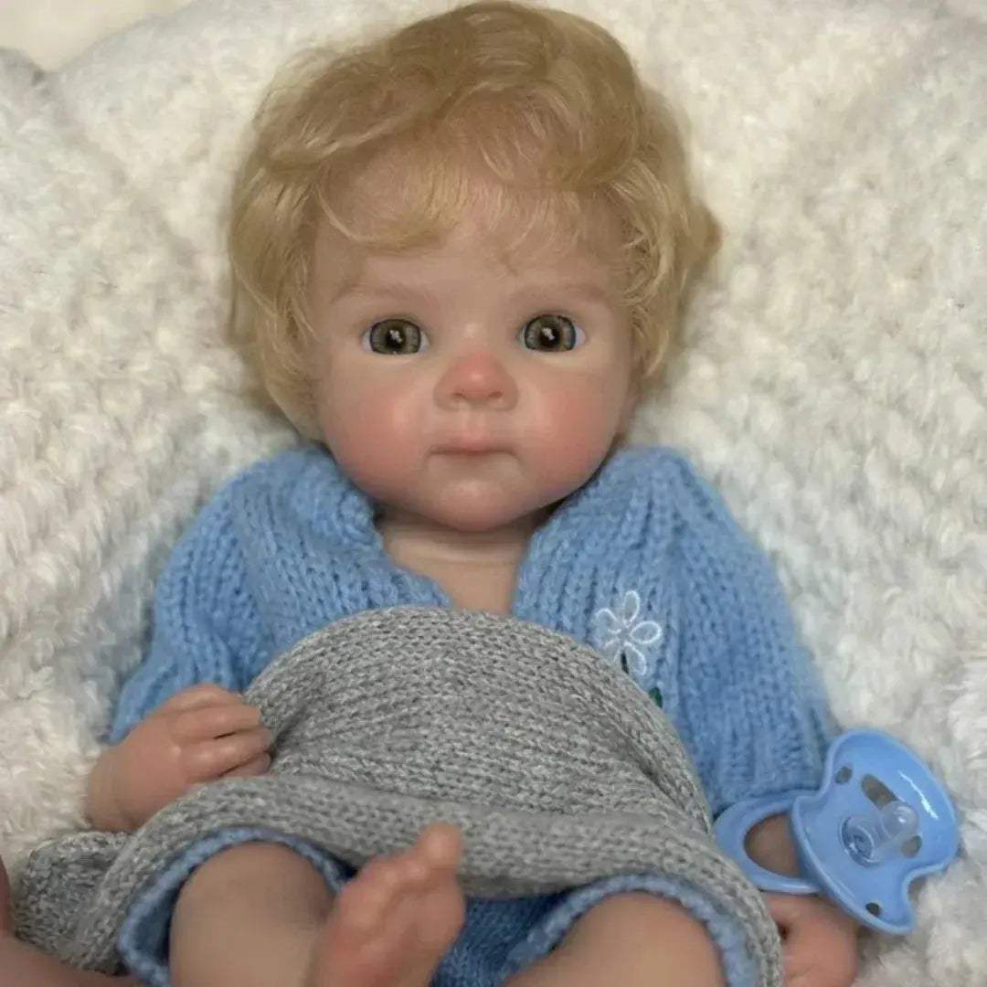 Silicone Reborn Doll Open Mouth With Rooted Hair Washable Body - ToylandEU