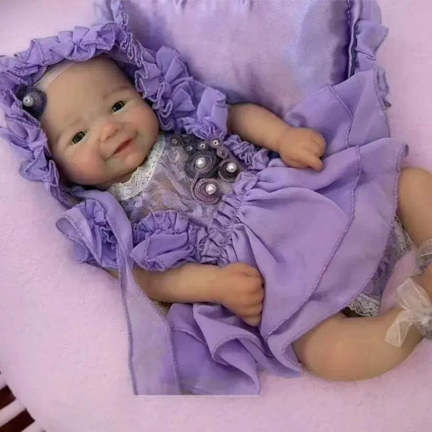 Silicone Reborn Doll Soft Touch 17 Inch Cuddly Open Mouth - ToylandEU