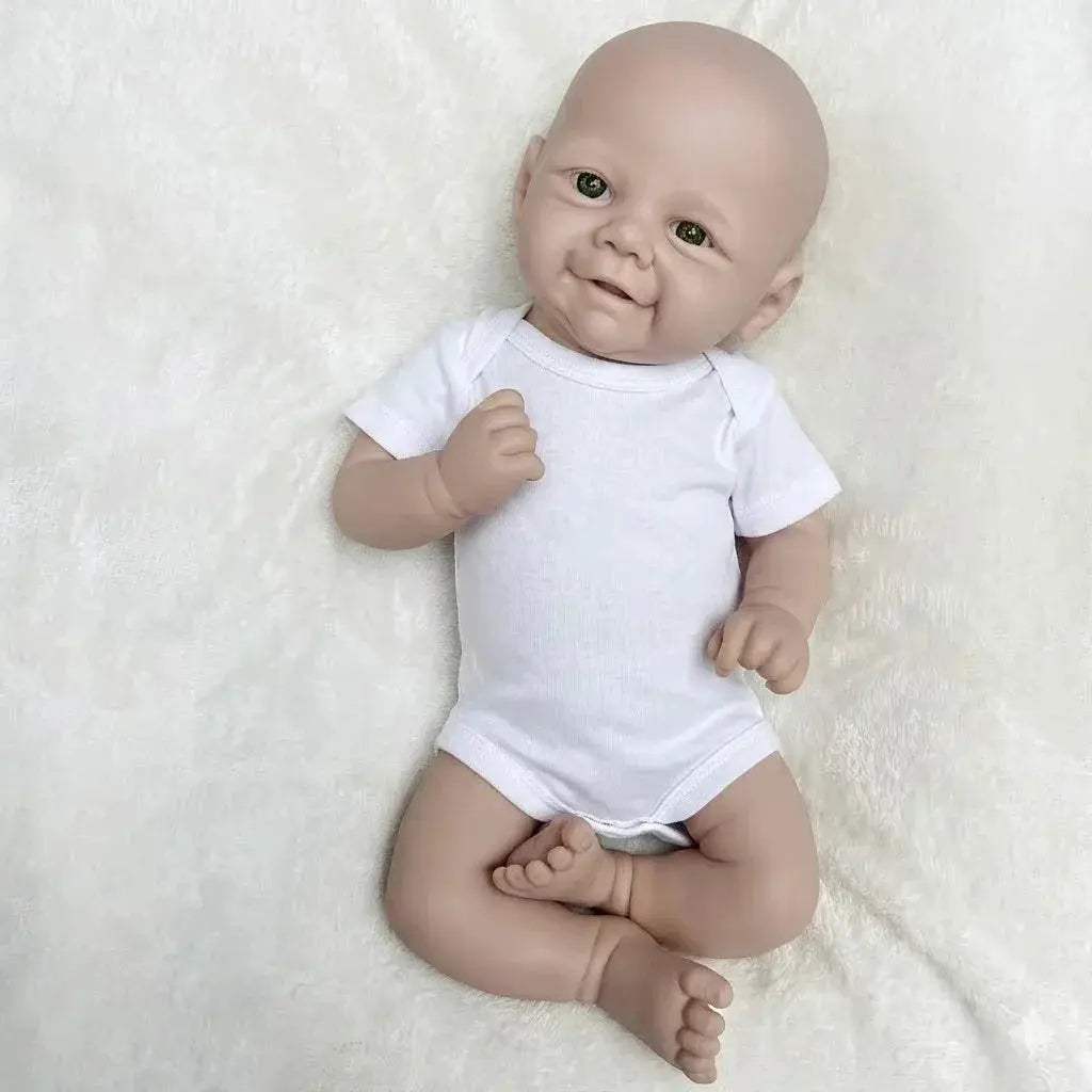 Silicone Reborn Doll Soft Touch 17 Inch Cuddly Open Mouth - ToylandEU