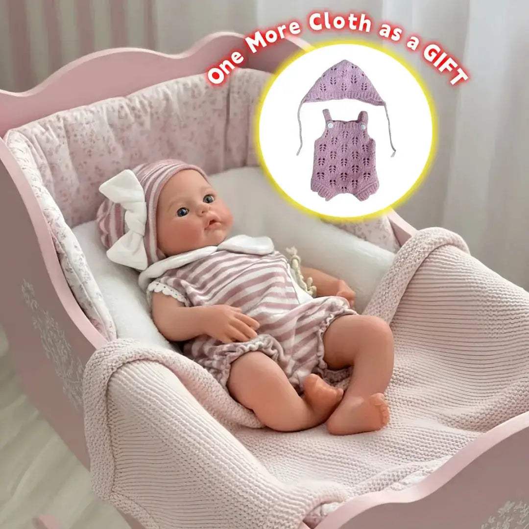 Silicone Reborn Doll With Open Mouth Meadow Style Washable - ToylandEU