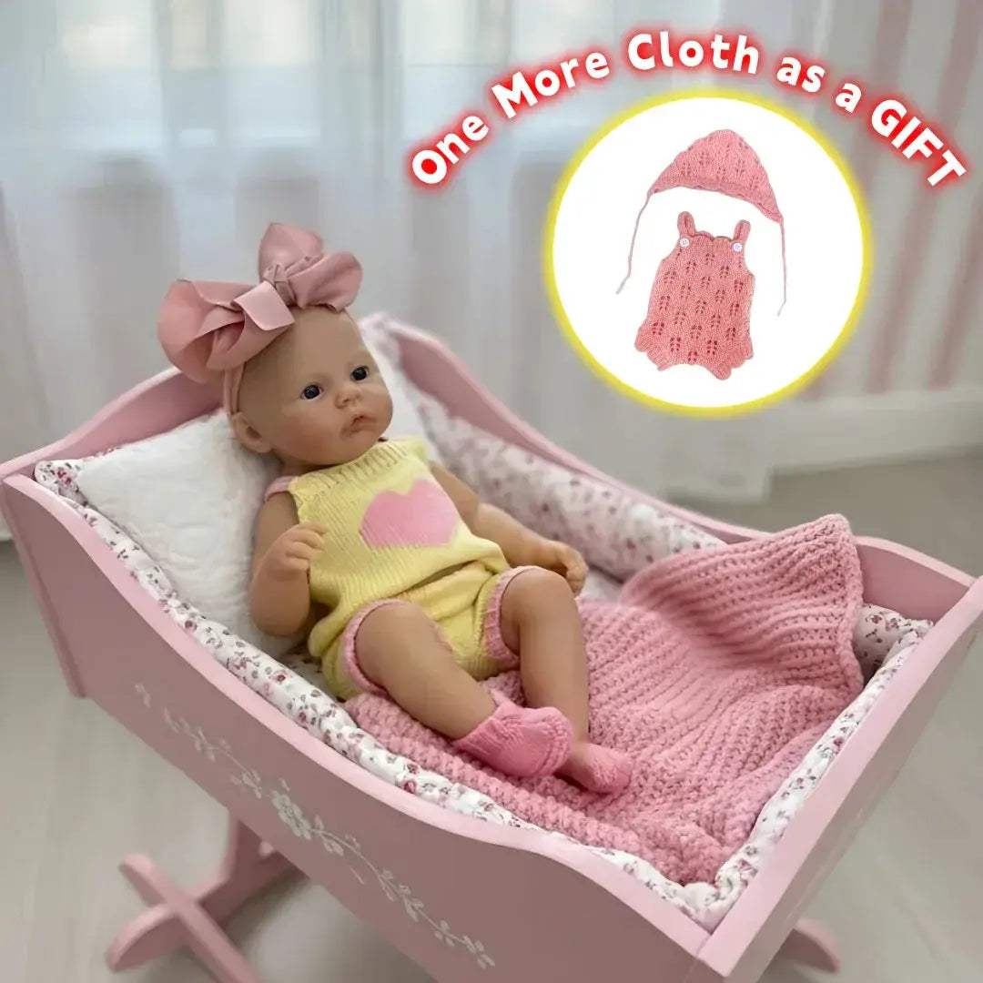 Silicone Reborn Doll With Open Mouth Meadow Style Washable - ToylandEU