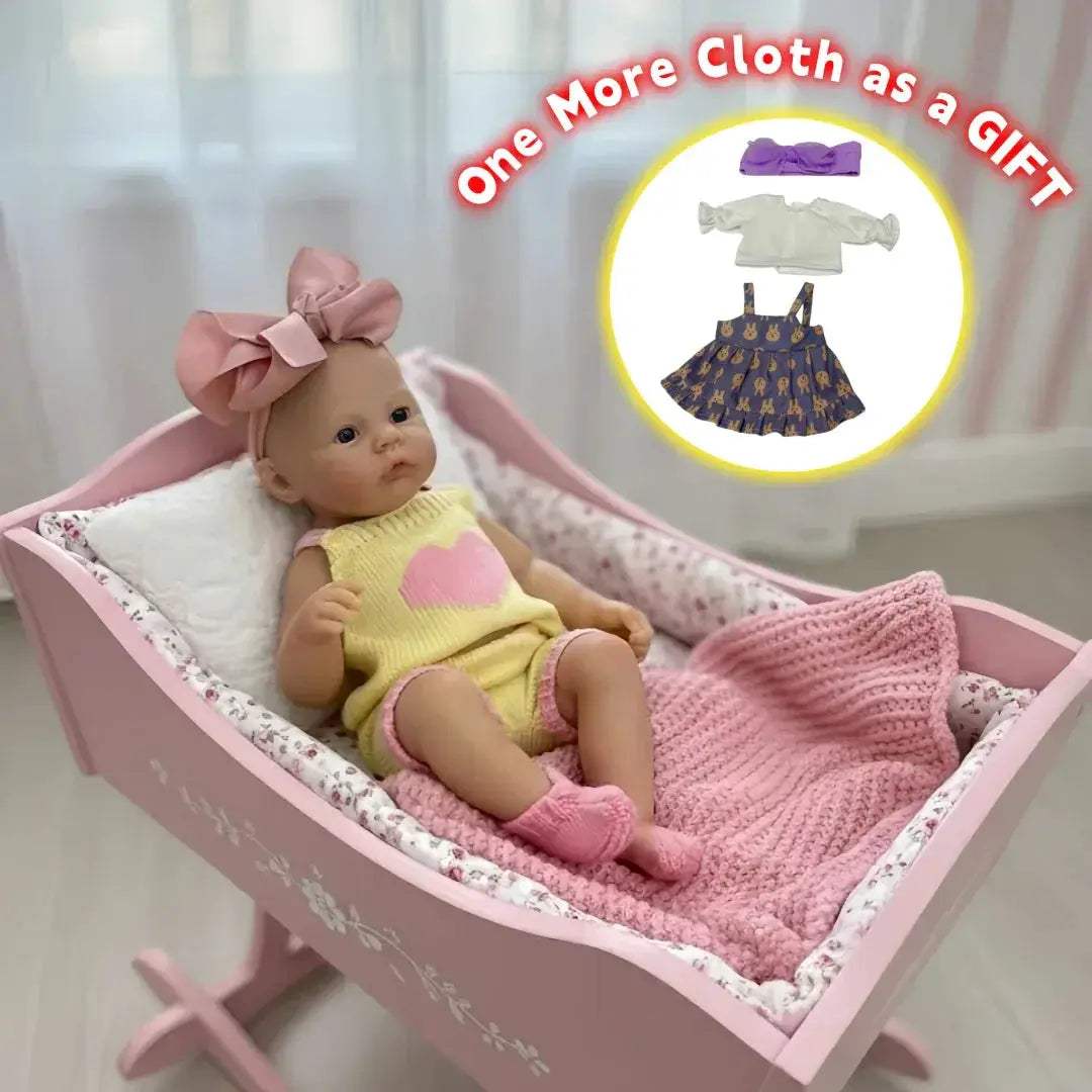 Silicone Reborn Doll With Open Mouth Meadow Style Washable - ToylandEU