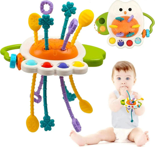  Silicone Teething Rattle Toy Montessori Sensory Play -  ToylandEU™