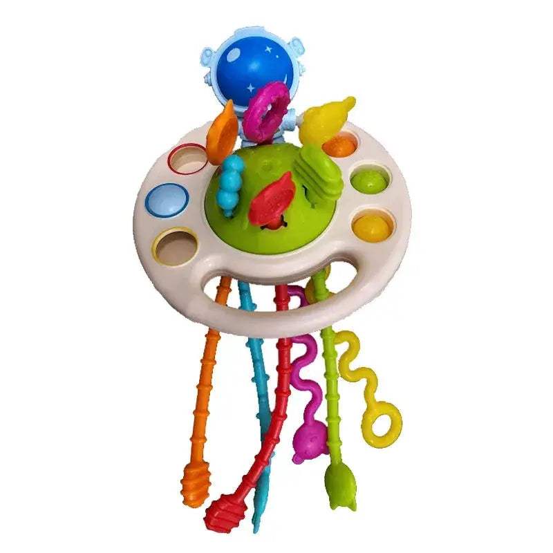 Silicone Teething Rattle Toy For Babies Montessori Sensory Educational Play - ToylandEU