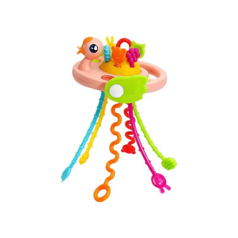 Silicone Teething Rattle Toy For Babies Montessori Sensory Educational Play - ToylandEU
