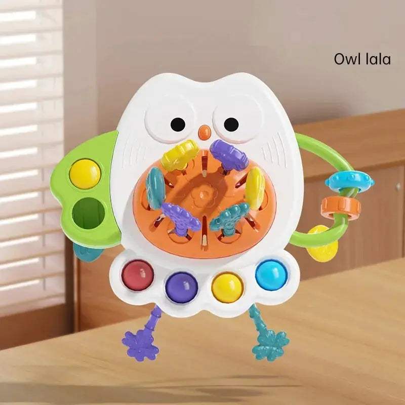 Silicone Teething Rattle Toy For Babies Montessori Sensory Educational Play - ToylandEU