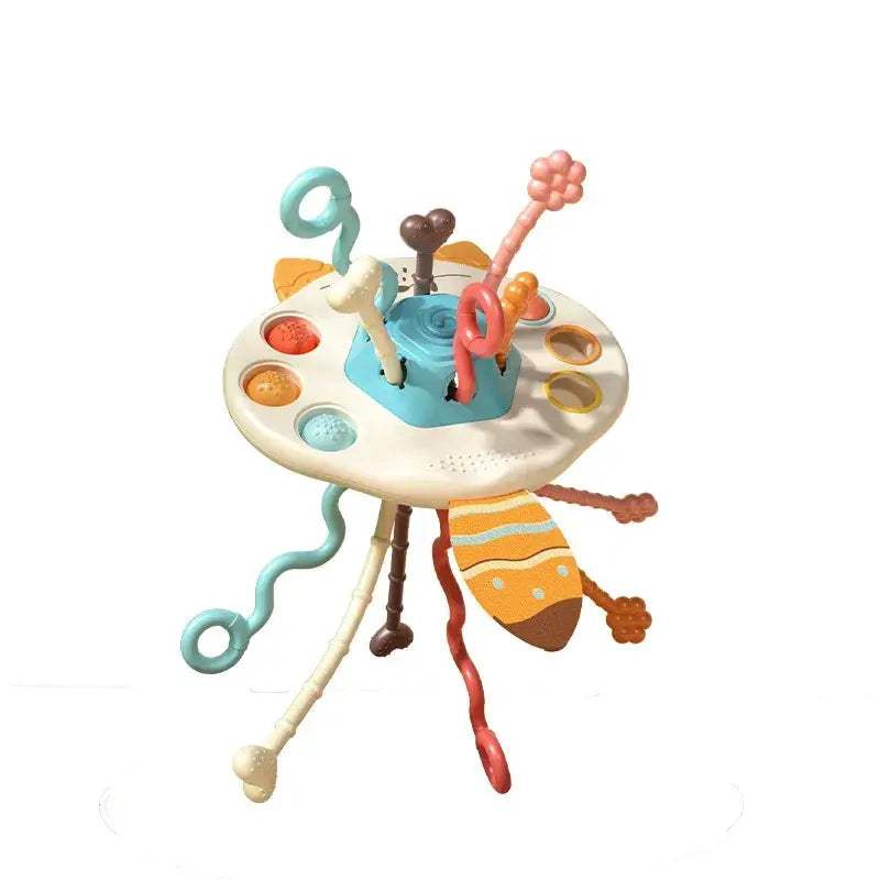 Silicone Teething Rattle Toy For Babies Montessori Sensory Educational Play - ToylandEU