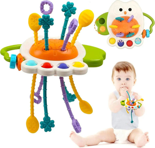  Silicone Teething Rattle Toy Montessori Sensory Play -  ToylandEU™