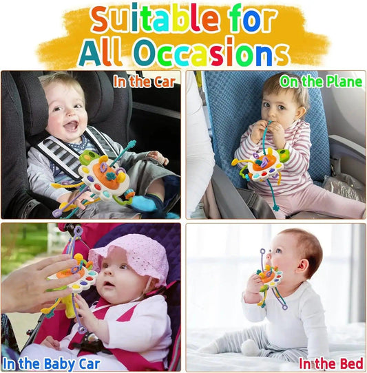  Silicone Teething Rattle Toy Montessori Sensory Play -  ToylandEU™
