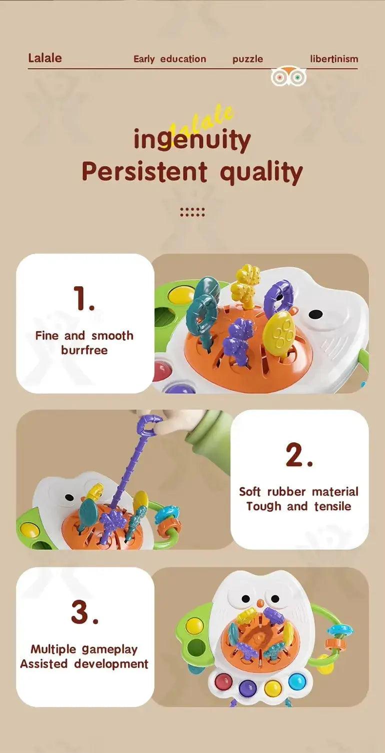  Silicone Teething Rattle Toy Montessori Sensory Play -  ToylandEU™