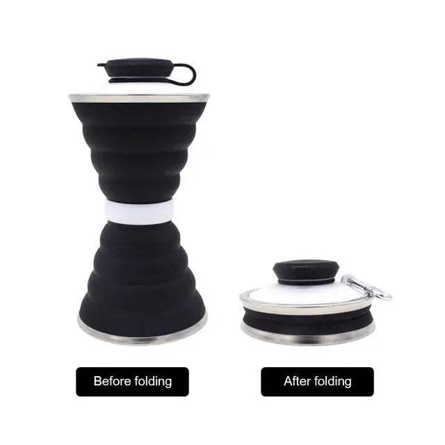Silicone Water Bottle Foldable 500ml Leak Proof Travel - ToylandEU