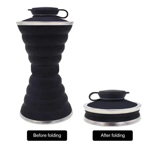 Silicone Water Bottle Foldable 500ml Leak Proof Travel - ToylandEU