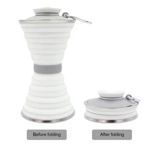 Silicone Water Bottle Foldable 500ml Leak Proof Travel - ToylandEU